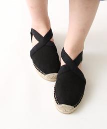 coen | クロスフラットエスパドリーユ(サンダル)