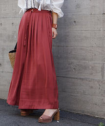 laboratory work | ベルト付サテンギャザーガウチョパンツ(その他パンツ)