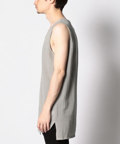 MONKEY TIME（モンキータイム）の「＜monkey time＞ BASKET/MESH LONG TTP/タンクトップ ◆（タンクトップ・メンズ・ホワイト/ベージュ・LARGE/MEDIUM）」の3枚目の写真