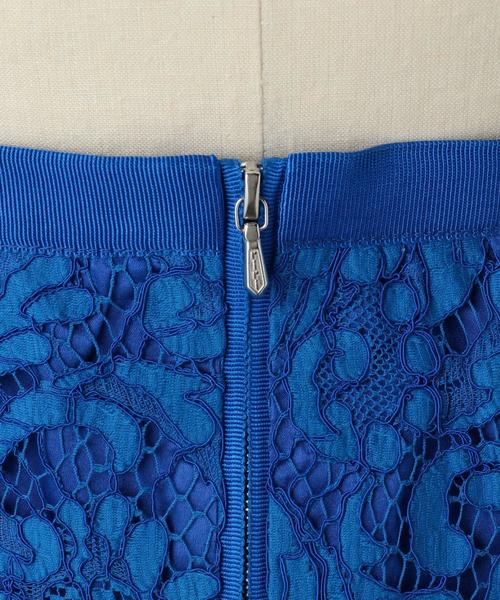 Drawer（ドゥロワー）の「Drawer レーススカート（BLUE）（スカート