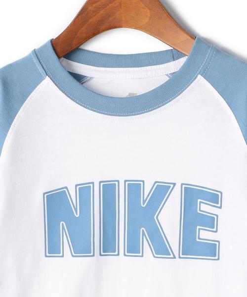 NIKE（ナイキ）の「【ジュニア】NIKE(ナイキ)ラグラン ロゴ 7スリーブ Tシャツ ◆（Tシャツ/カットソー・キッズ・ブラック/ライトブルー・150cm/140cm/130cm）」の6枚目の写真