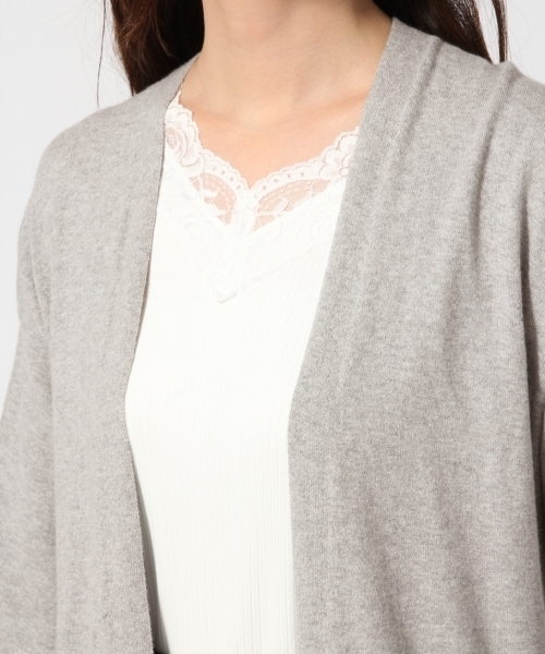 GLOBAL WORK(グローバルワーク)の「14ゲージコットンカシミヤロングカーディガン長袖/762714(カーディガン/ボレロ・レディース・ネイビー/ベージュ系その他/レッド/ライトグレー/パープル・MEDIUM/LARGE)」の10枚目の写真