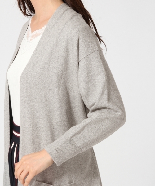 GLOBAL WORK(グローバルワーク)の「14ゲージコットンカシミヤロングカーディガン長袖/762714(カーディガン/ボレロ・レディース・ネイビー/ベージュ系その他/レッド/ライトグレー/パープル・MEDIUM/LARGE)」の11枚目の写真