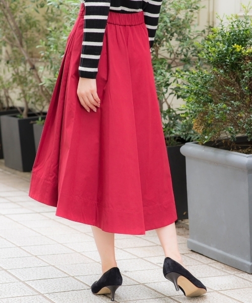 le.coeur blanc(ルクールブラン)の「【WEB限定PRICE】ピーチフィッシュテールフレアスカート(スカート・レディース・グレイッシュベージュ/レッド系その他/ネイビー・FREE)」の7枚目の写真