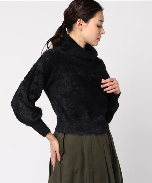 WEGO（ウィゴー）の「WEGO/オフタートルフェザーニット（ニット/セーター・レディース・ブラック/サックスブルー/アイボリー・FREE）」の14枚目の写真