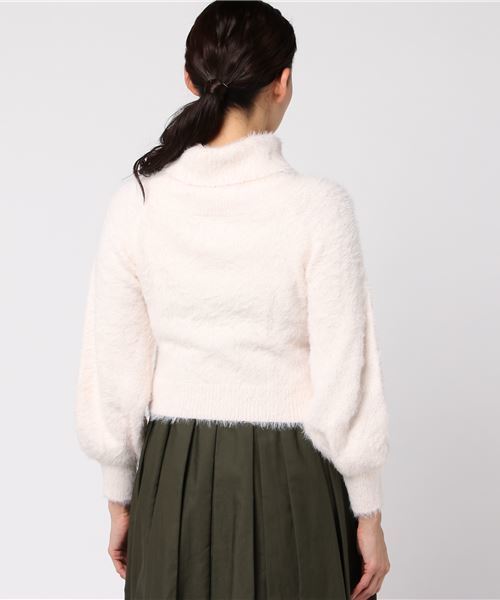 WEGO（ウィゴー）の「WEGO/オフタートルフェザーニット（ニット/セーター・レディース・ブラック/サックスブルー/アイボリー・FREE）」の16枚目の写真