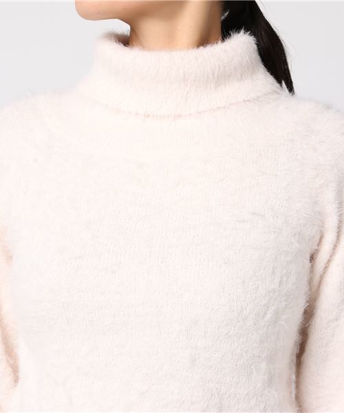 WEGO（ウィゴー）の「WEGO/オフタートルフェザーニット（ニット/セーター・レディース・ブラック/サックスブルー/アイボリー・FREE）」の18枚目の写真