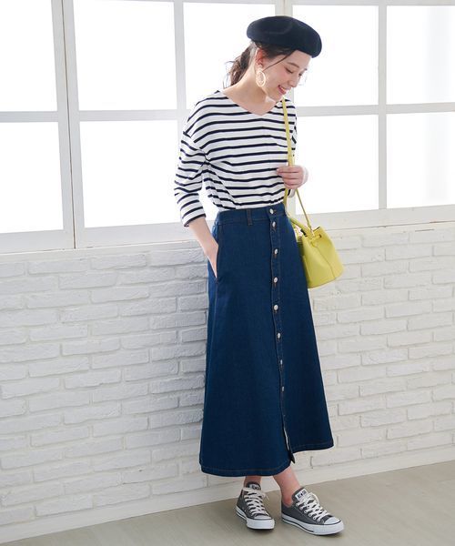 ROPE' PICNIC（ロペピクニック）の「【WEB限定】【2WAY】ボーダートップス（Tシャツ/カットソー・レディース・ブラック/ネイビー/レッド・38）」の5枚目の写真