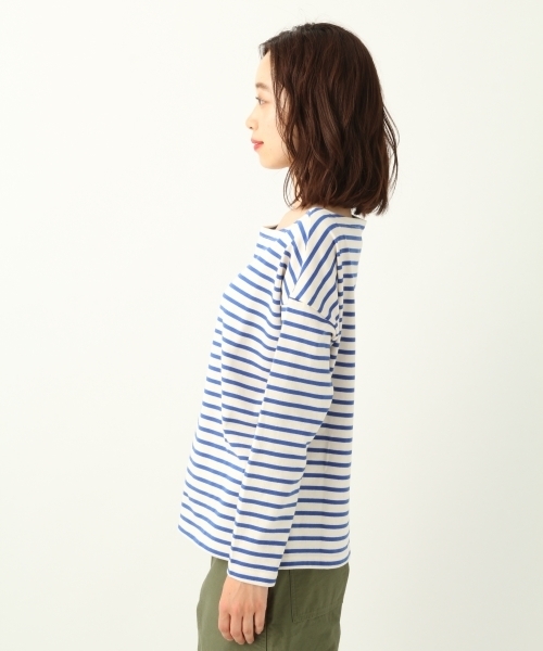 A part by(アパートバイ)の「CボーダーボートネックLS 794189(Tシャツ/カットソー・レディース・グリーン/ネイビー/ダークネイビー/ブルー・FREE)」の13枚目の写真