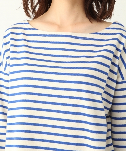 A part by(アパートバイ)の「CボーダーボートネックLS 794189(Tシャツ/カットソー・レディース・グリーン/ネイビー/ダークネイビー/ブルー・FREE)」の11枚目の写真