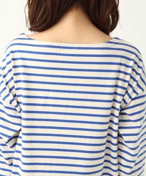 A part by(アパートバイ)の「CボーダーボートネックLS 794189(Tシャツ/カットソー・レディース・グリーン/ネイビー/ダークネイビー/ブルー・FREE)」の7枚目の写真