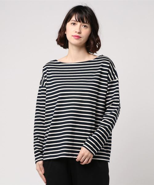 A part by(アパートバイ)の「CボーダーボートネックLS 794189(Tシャツ/カットソー・レディース・グリーン/ネイビー/ダークネイビー/ブルー・FREE)」の14枚目の写真