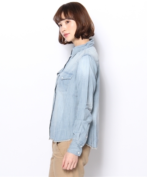 CIAOPANIC（チャオパニック）の「【Ciaopanic】テンセルウエスタンシャツ（シャツ/ブラウス・レディース・ブルー/インディゴブルー・FREE）」の9枚目の写真