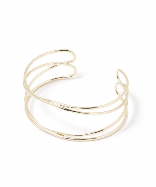 A part by（アパートバイ）の「タタキカコウクロスバングル　795916（バングル/リストバンド・レディース・シルバー/ゴールド・FREE）」の2枚目の写真