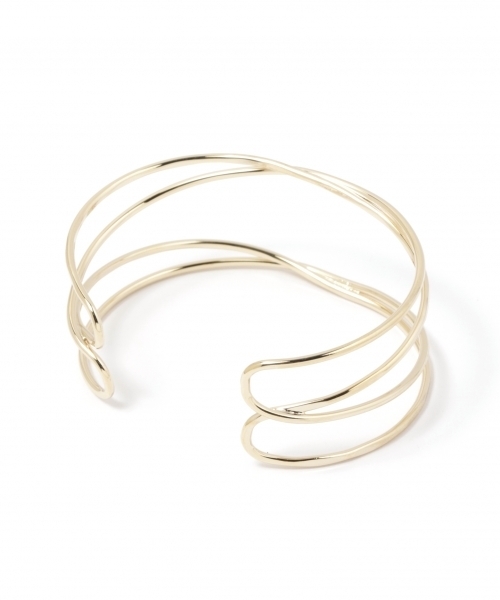 A part by（アパートバイ）の「タタキカコウクロスバングル　795916（バングル/リストバンド・レディース・シルバー/ゴールド・FREE）」の4枚目の写真