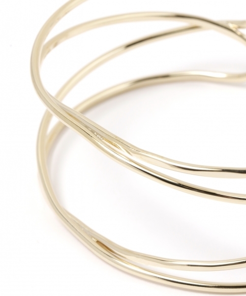 A part by（アパートバイ）の「タタキカコウクロスバングル　795916（バングル/リストバンド・レディース・シルバー/ゴールド・FREE）」の5枚目の写真