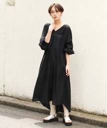 LOWRYS FARM | コットンレースアップワンピ　803021(ワンピース)