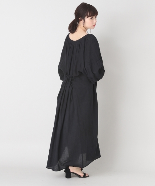 LOWRYS FARM（ローリーズファーム）の「コットンレースアップワンピ　803021（ワンピース・レディース・オフホワイト/ブラック/グリーン/ブラウン・FREE）」の7枚目の写真