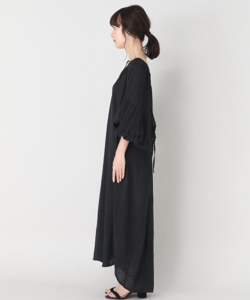 LOWRYS FARM（ローリーズファーム）の「コットンレースアップワンピ　803021（ワンピース・レディース・オフホワイト/ブラック/グリーン/ブラウン・FREE）」の8枚目の写真