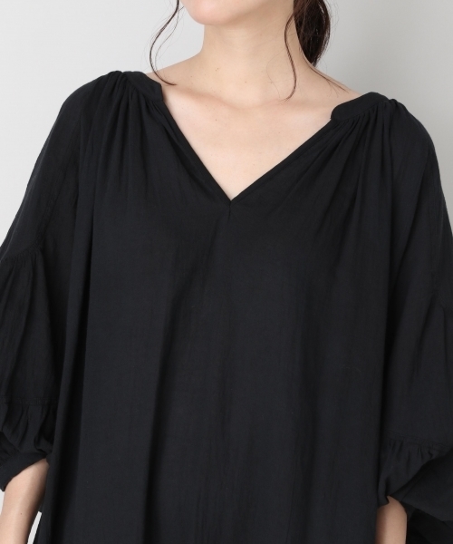 LOWRYS FARM（ローリーズファーム）の「コットンレースアップワンピ　803021（ワンピース・レディース・オフホワイト/ブラック/グリーン/ブラウン・FREE）」の10枚目の写真