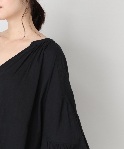 LOWRYS FARM（ローリーズファーム）の「コットンレースアップワンピ　803021（ワンピース・レディース・オフホワイト/ブラック/グリーン/ブラウン・FREE）」の11枚目の写真