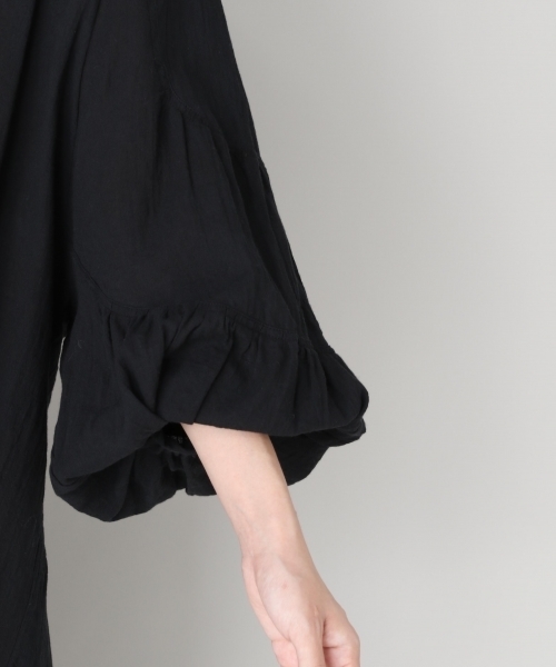 LOWRYS FARM（ローリーズファーム）の「コットンレースアップワンピ　803021（ワンピース・レディース・オフホワイト/ブラック/グリーン/ブラウン・FREE）」の12枚目の写真