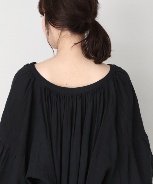 LOWRYS FARM（ローリーズファーム）の「コットンレースアップワンピ　803021（ワンピース・レディース・オフホワイト/ブラック/グリーン/ブラウン・FREE）」の14枚目の写真