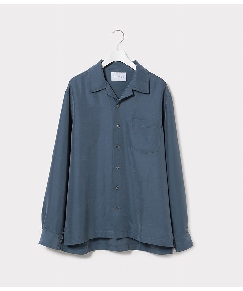 ADAM ET ROPE'（アダムエロペ）の「【WEB限定】パウダーポプリンオープンカラーシャツ（シャツ/ブラウス・メンズ・ネイビー/カーキ/ピンク・M/L）」の4枚目の写真