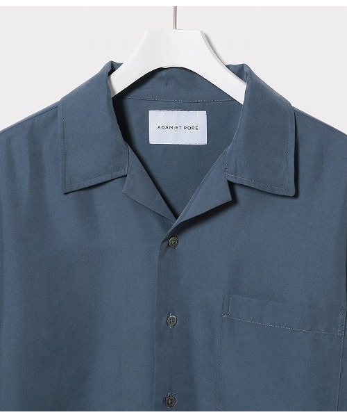 ADAM ET ROPE'（アダムエロペ）の「【WEB限定】パウダーポプリンオープンカラーシャツ（シャツ/ブラウス・メンズ・ネイビー/カーキ/ピンク・M/L）」の6枚目の写真