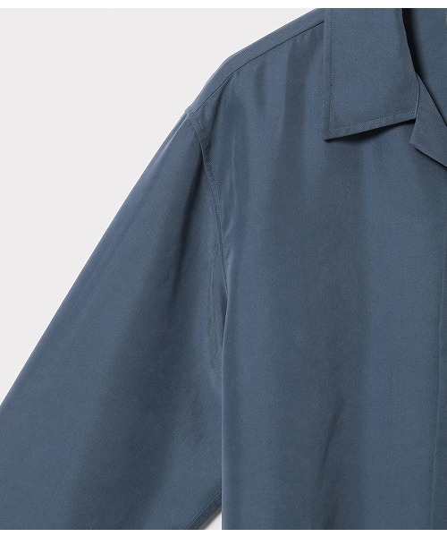 ADAM ET ROPE'（アダムエロペ）の「【WEB限定】パウダーポプリンオープンカラーシャツ（シャツ/ブラウス・メンズ・ネイビー/カーキ/ピンク・M/L）」の7枚目の写真