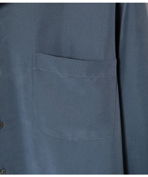 ADAM ET ROPE'（アダムエロペ）の「【WEB限定】パウダーポプリンオープンカラーシャツ（シャツ/ブラウス・メンズ・ネイビー/カーキ/ピンク・M/L）」の10枚目の写真