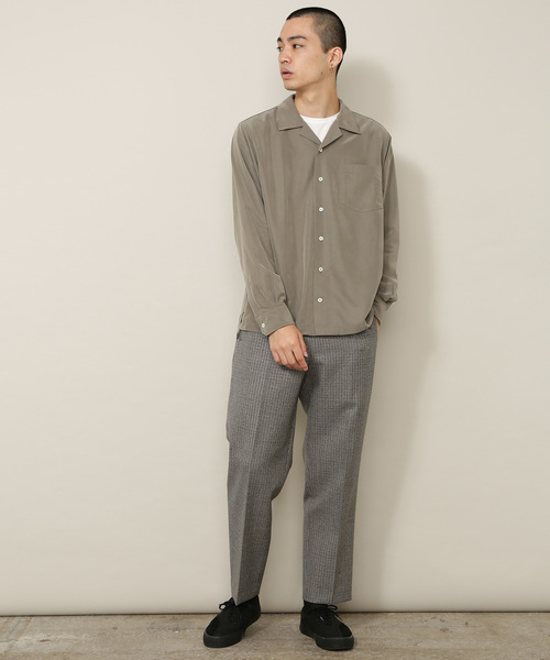 ADAM ET ROPE'（アダムエロペ）の「【WEB限定】パウダーポプリンオープンカラーシャツ（シャツ/ブラウス・メンズ・ネイビー/カーキ/ピンク・M/L）」の18枚目の写真