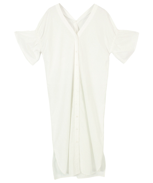 titivate（ティティベイト）の「ﾊﾞｯｸﾂｲｽﾄVﾈｯｸﾛﾝｸﾞﾜﾝﾋﾟｰｽ（ワンピース・レディース・オフホワイト/ブラック/カーキ/サックスブルー・M）」の5枚目の写真