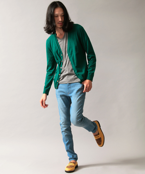 BEAUTY&YOUTH UNITED ARROWS（ビューティーアンドユースユナイテッドアローズ）の「by ∴ シェービング デニム スキニー テーパードパンツ◆（デニムパンツ・メンズ・グレー/コバルトブルー・SMALL/MEDIUM/LARGE/X-LARGE）」の5枚目の写真