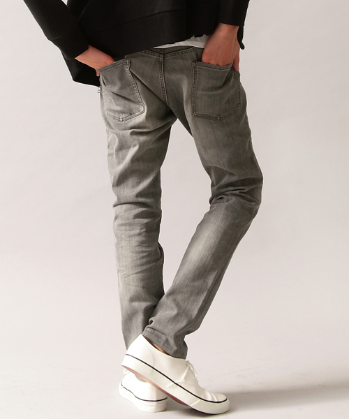 BEAUTY&YOUTH UNITED ARROWS（ビューティーアンドユースユナイテッドアローズ）の「by ∴ シェービング デニム スキニー テーパードパンツ◆（デニムパンツ・メンズ・グレー/コバルトブルー・SMALL/MEDIUM/LARGE/X-LARGE）」の8枚目の写真