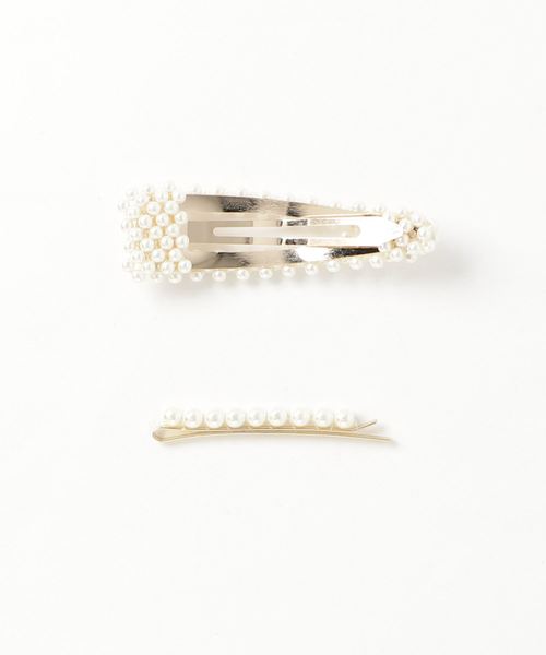 one after another NICE CLAUP（ワンアフターアナザーナイスクラップ）の「パールヘアピン セット（ヘアピン・レディース・オフホワイト・FREE）」の3枚目の写真