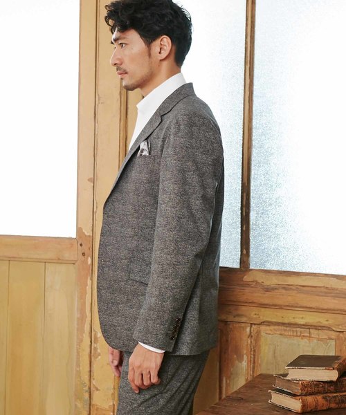 MEN'S BIGI(メンズビギ)の「クールドッツ ストレッチジャケット/ウォッシャブル(同素材パンツあり セットアップも可能)(テーラードジャケット・メンズ・ネイビー/グレー/ブルー・LL/SS/S/M/L)」の15枚目の写真