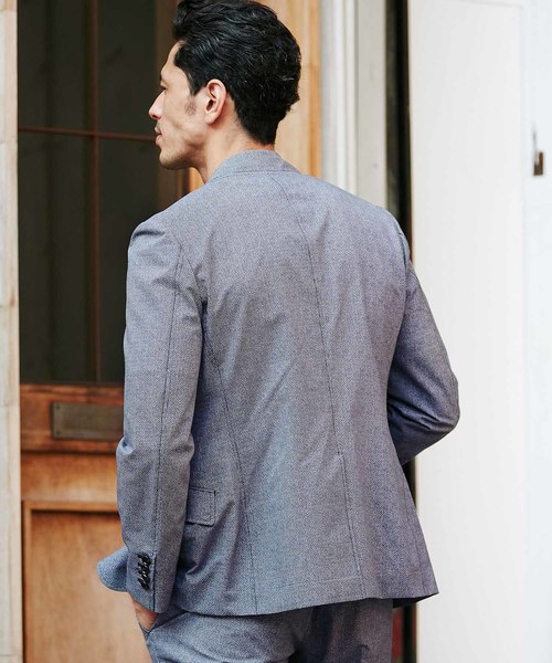 MEN'S BIGI(メンズビギ)の「クールドッツ ストレッチジャケット/ウォッシャブル(同素材パンツあり セットアップも可能)(テーラードジャケット・メンズ・ネイビー/グレー/ブルー・LL/SS/S/M/L)」の6枚目の写真