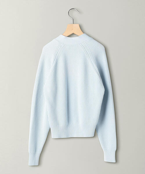 BEAUTY&YOUTH UNITED ARROWS（ビューティーアンドユースユナイテッドアローズ）の「BY∴ 畦ドルマンVネックニットカーディガン -手洗い可能- о（カーディガン/ボレロ・レディース・ライトブルー/オフホワイト/ライム・FREE）」の16枚目の写真