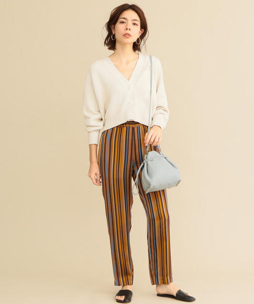 BEAUTY&YOUTH UNITED ARROWS（ビューティーアンドユースユナイテッドアローズ）の「BY∴ 畦ドルマンVネックニットカーディガン -手洗い可能- о（カーディガン/ボレロ・レディース・ライトブルー/オフホワイト/ライム・FREE）」の18枚目の写真