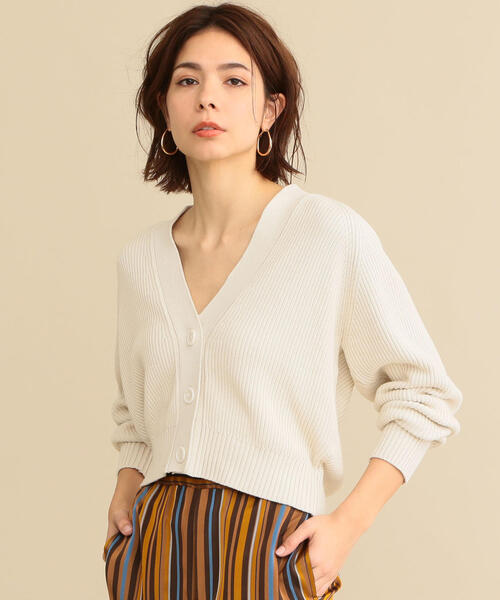 BEAUTY&YOUTH UNITED ARROWS（ビューティーアンドユースユナイテッドアローズ）の「BY∴ 畦ドルマンVネックニットカーディガン -手洗い可能- о（カーディガン/ボレロ・レディース・ライトブルー/オフホワイト/ライム・FREE）」の11枚目の写真