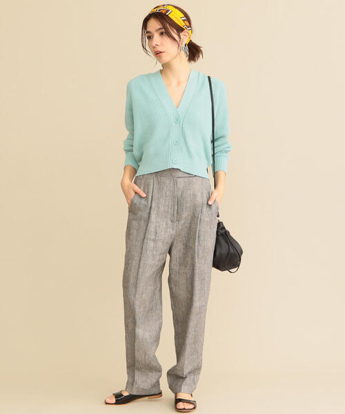 BEAUTY&YOUTH UNITED ARROWS（ビューティーアンドユースユナイテッドアローズ）の「BY∴ 畦ドルマンVネックニットカーディガン -手洗い可能- о（カーディガン/ボレロ・レディース・ライトブルー/オフホワイト/ライム・FREE）」の12枚目の写真