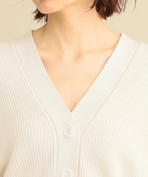 BEAUTY&YOUTH UNITED ARROWS（ビューティーアンドユースユナイテッドアローズ）の「BY∴ 畦ドルマンVネックニットカーディガン -手洗い可能- о（カーディガン/ボレロ・レディース・ライトブルー/オフホワイト/ライム・FREE）」の8枚目の写真