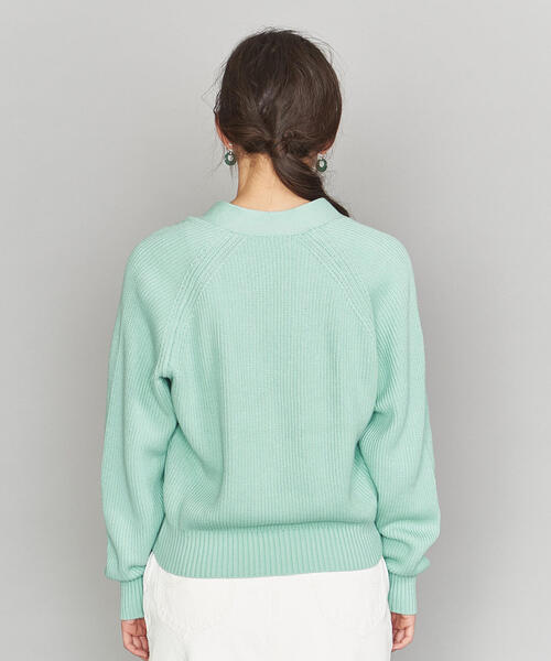 BEAUTY&YOUTH UNITED ARROWS（ビューティーアンドユースユナイテッドアローズ）の「BY∴ 畦ドルマンVネックニットカーディガン -手洗い可能- о（カーディガン/ボレロ・レディース・ライトブルー/オフホワイト/ライム・FREE）」の22枚目の写真