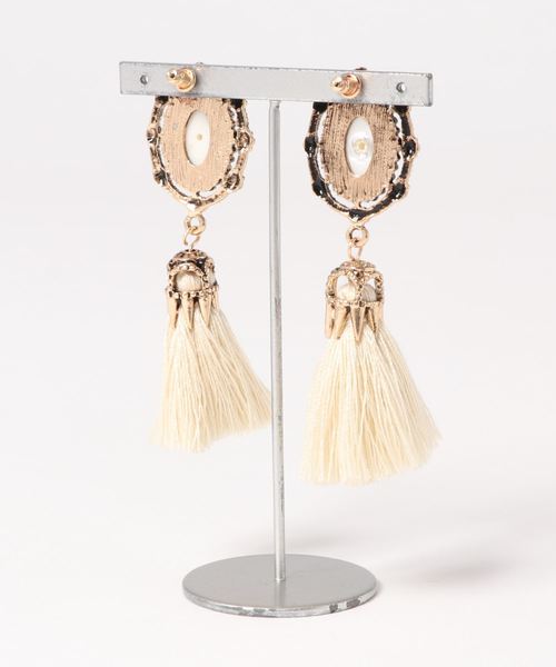 apres jour(アプレジュール)の「【apres jour×ARIAZ】ヴィンテージタッセルパールピアス(ピアス(両耳用)・レディース・ホワイト/ブラック/オレンジ/ライトグレー/グリーン・FREE)」の12枚目の写真