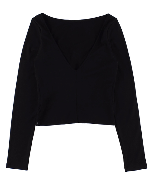 ALEXIA STAM（アリシアスタン）の「Lace Hem Long Sleeve Top/ロングスリーブカットソー（Tシャツ/カットソー・レディース・ホワイト/ブラック/キャメル・FREE）」の19枚目の写真