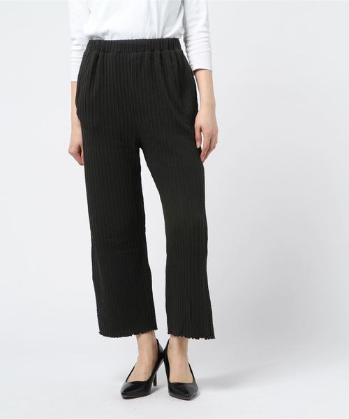 ehka sopo（エヘカソポ）の「ふくれジャガードパンツ（その他パンツ・レディース・キナリ/チャコールグレー/グレー・ﾌﾘ-）」の3枚目の写真