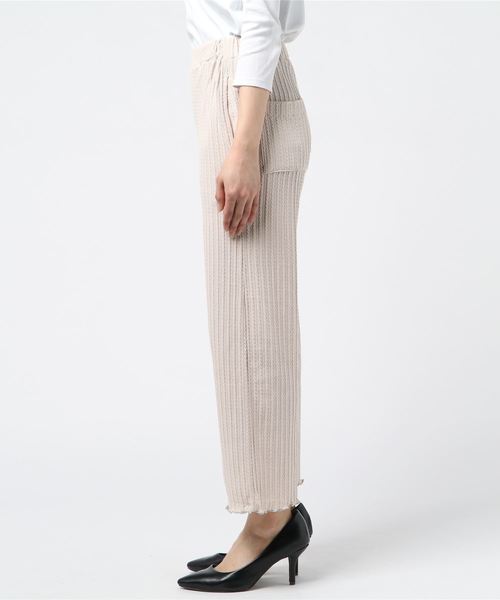 ehka sopo（エヘカソポ）の「ふくれジャガードパンツ（その他パンツ・レディース・キナリ/チャコールグレー/グレー・ﾌﾘ-）」の4枚目の写真