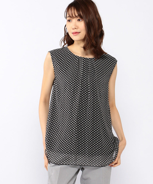 A/C DESIGN BY ALPHA CUBIC（エーシーデザインバイアルファキュービック）の「タックチュニック（Tシャツ/カットソー・レディース・ブラック/ブルー/グリーン・M size/L size）」の2枚目の写真