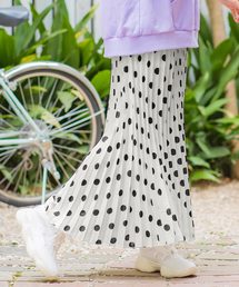 KOBE LETTUCE | ドット柄マキシ丈プリーツスカート(スカート)